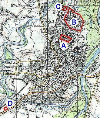 Location Stalag VII A and cemetery (c. 61 kbytes)